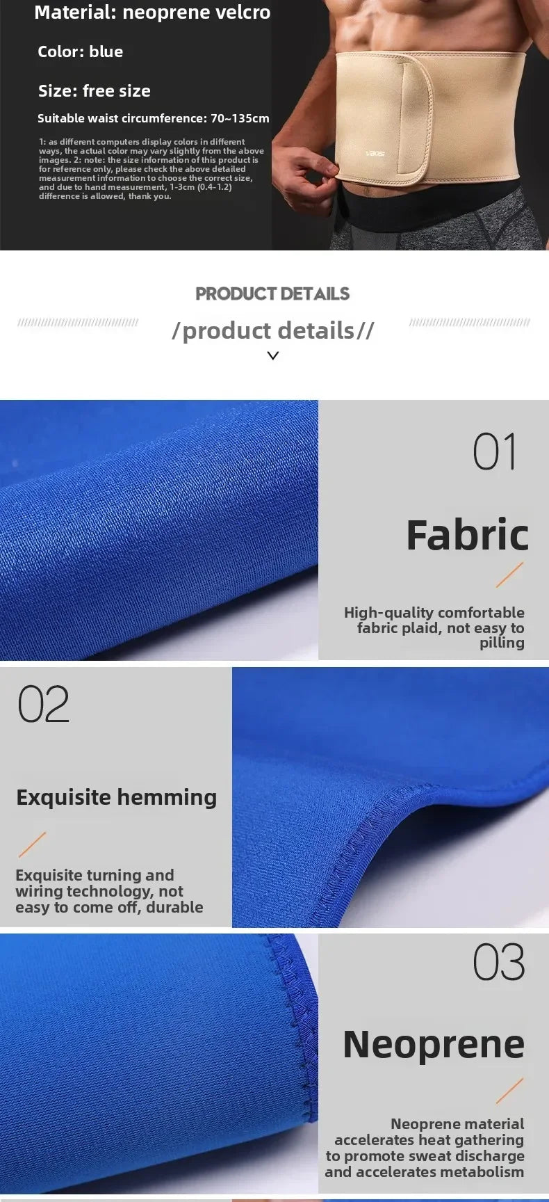 Fitness Waist Belt Sweat Protection for Outdoor Sports