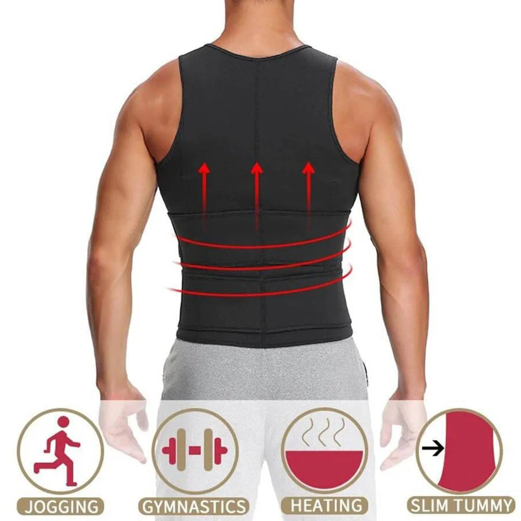 Sauna Vest for Men with Waist Trainer