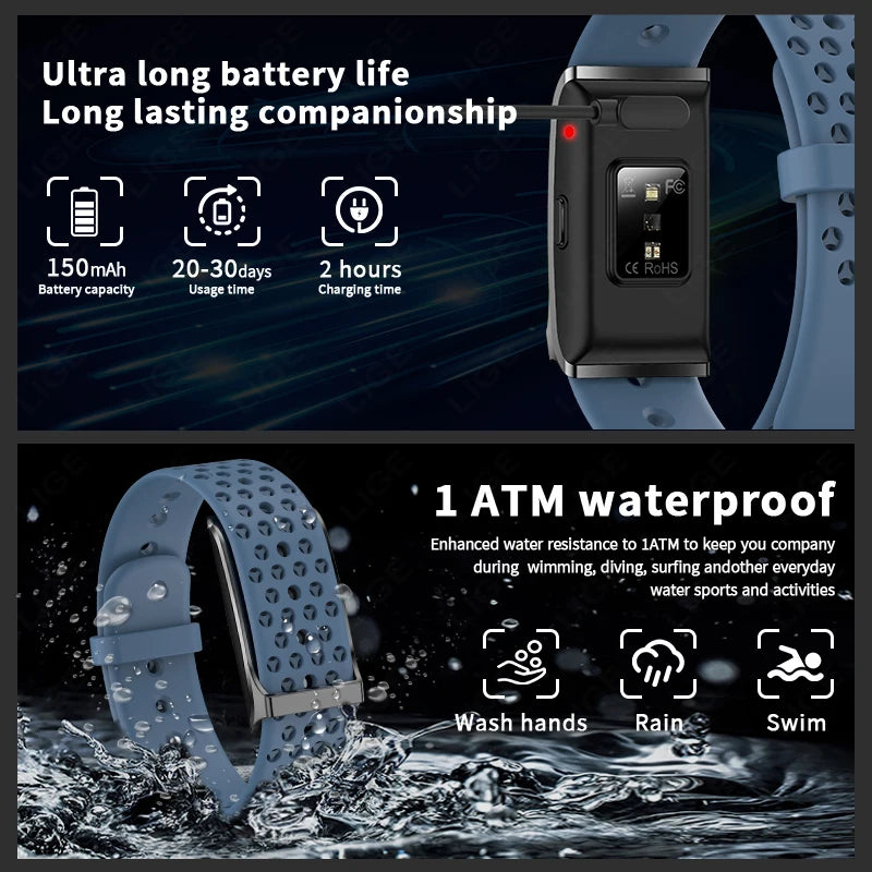 New Sport Fitness Tracker Smart Bracelet Heart Rate Blood Pressure Monitor