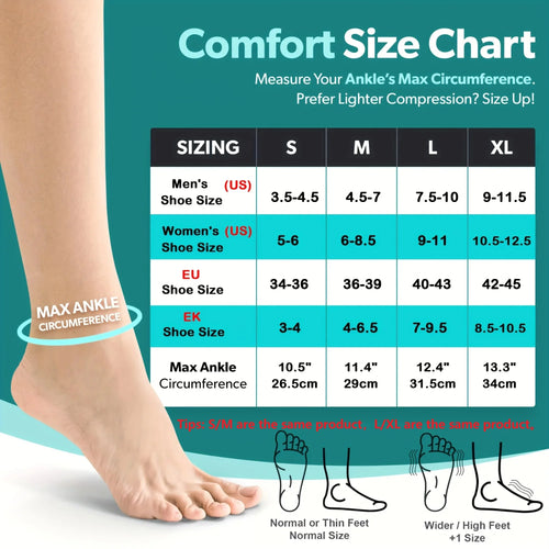 1Pair Ankle Compression Socks