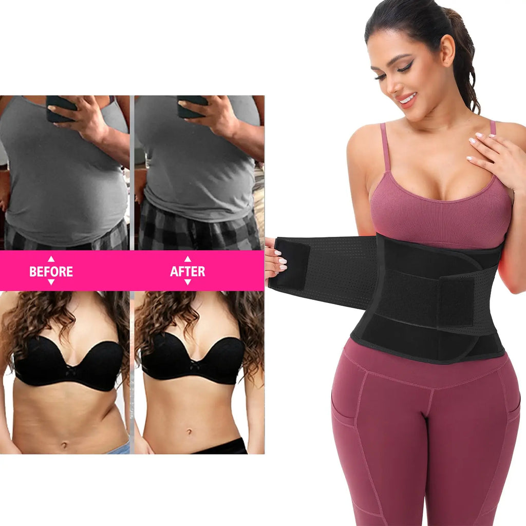 Belt Waist Cincher Ab Belt Tummy Control Body Shaper with Wrap Corset